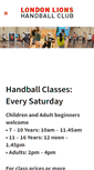 Mobile Screenshot of londonlionshandballclub.com